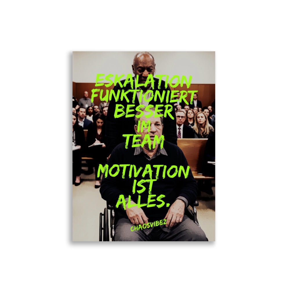 Eskalation funktioniert besser im Team – Chaosvibez Poster - Chaosvibez
