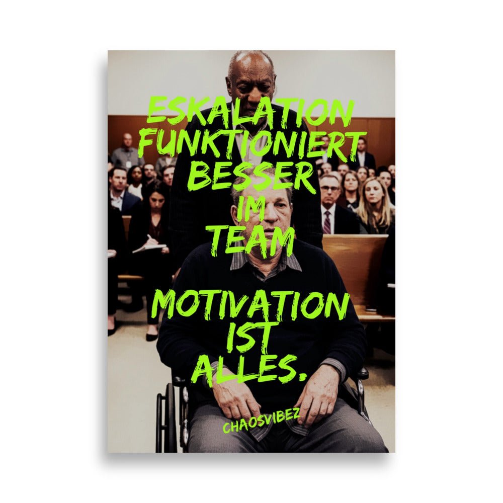 Eskalation funktioniert besser im Team – Chaosvibez Poster - Chaosvibez