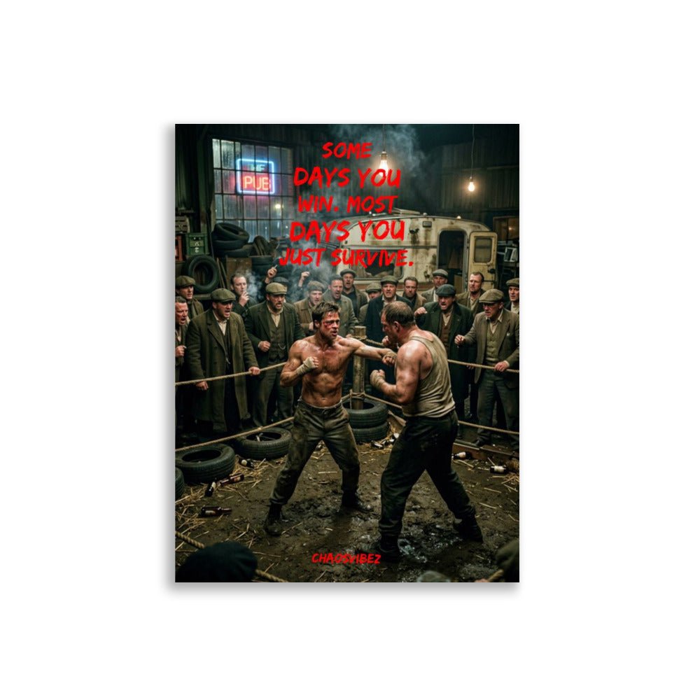 Somedays you just survive Poster - Chaosvibez