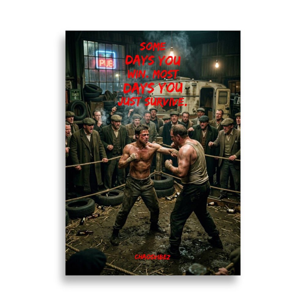 Somedays you just survive Poster - Chaosvibez