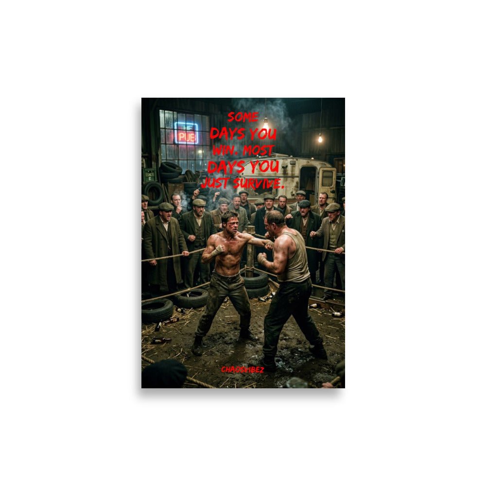 Somedays you just survive Poster - Chaosvibez